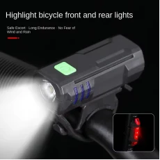 Вело ліхтар з акумулятором передній + задній USB (138)