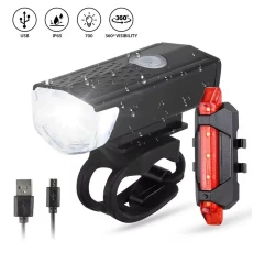 Вело ліхтар з акумулятором передній + задній USB (135)