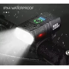 Вело фонарь с аккумулятором из алюминия USB (132)